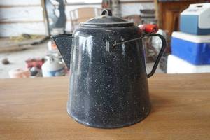 lot 304 image: Vintage Enamel Coffee Pot