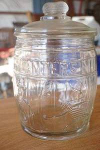 lot 368 image: Glass Planters Peanut Cookie Jar