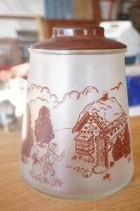 lot 369 image: Pokee Glass Painted Cookie Jar