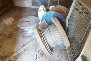 lot 419 image: 3 spools steel cable