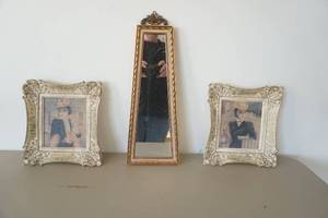 lot 622 image: Decorative Vintage Framed Art&Mirror
