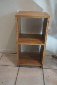 lot 649 image: Wood Side table Bookshelf