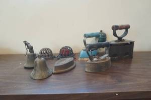 lot 697 image: Vintage Saddle Irons-Brass Bells
