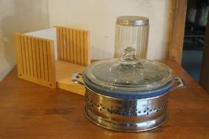 lot 758 image: Bread Slicer-Coffee Jar-Egg Steamer