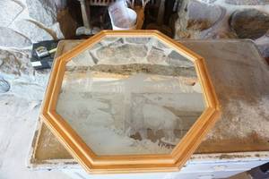 lot 789 image: bison engraved mirror framed