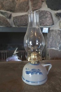 lot 791 image: vintage glass lamp