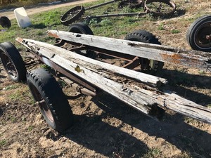 Old Homemade Wagon from Chevy Frame