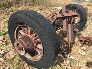 Wooden AxelsWheelsSpokes for Old Canestoga Wagon