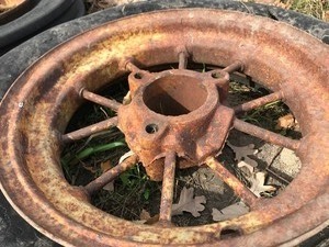 17 12 Steel Spoked Wheels (Matching Pair)