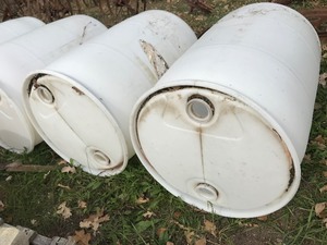 55 Gal. Plastic Barrels (Lot of 10)