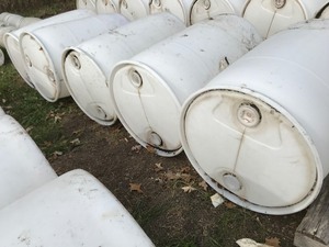 55 Gal. Plastic Barrels (Lot of 5)