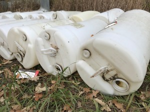 15 Gal. Plastic Barrels (Lot of 10)