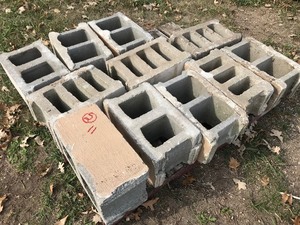 10 Concrete Blocks (Used, Lot of 74)