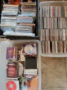 Three Bins of CDs