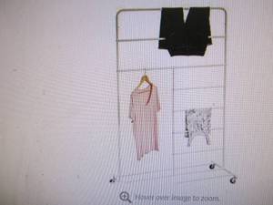 Rolling Drying Rack with T-Bar open...