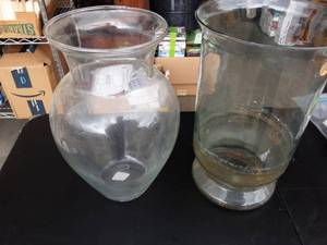 2-Large Glass Vases
