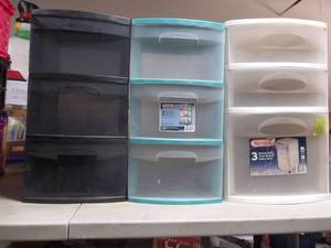 3 3-Drawer Storage Organizers (Multi)