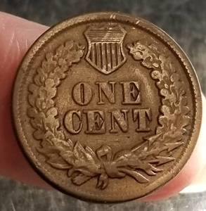 1864 BRONZE INDIAN HEAD CENT FINE