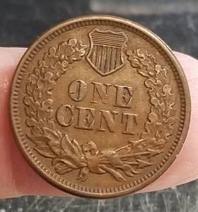 1864 WITH L INDIAN HEAD CENT AU