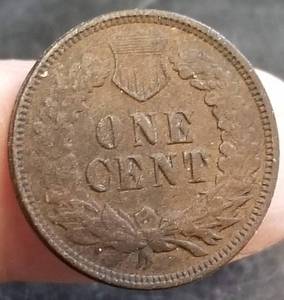 1872 INDIAN HEAD CENT FULL LIBERTY VF DETAILS