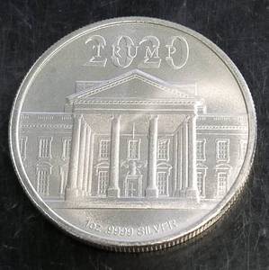 1 TROY OZ .999 FINE SILVER TRUMP 2020 ROUND