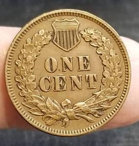 1873 INDIAN HEAD CENT AU50