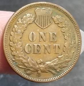 1891 INDIAN HEAD CENT AU