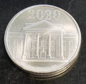 1 TROY OZ .999 FINE SILVER TRUMP 2020 ROUND