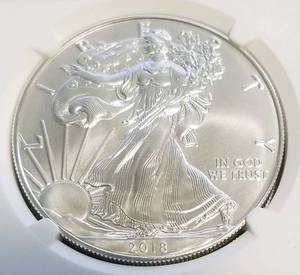 2018 AMERICAN SILVER EAGLE DON EVERHART SIGNED MS70 RARE
