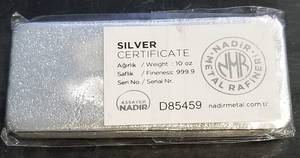 10 TROY OZ .999 FINE SILVER NADIR METALS SEALED