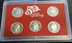 2004 US 50 STATES SILVER QUARTER SET 5 COINS