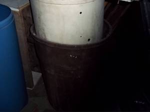 lot 11 image: (3) plastic trash or recycling cans...