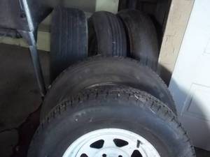 lot 13 image: Assorted Lot of (5) misc tires for ...