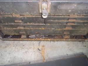lot 28 image: Antique multi drawer lift top machi...