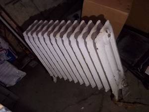 lot 72 image: Antique White painted Cast Iron ste...