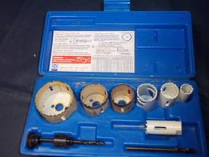 lot 145 image: Lenox plumbers Hole Saw kit in hard...