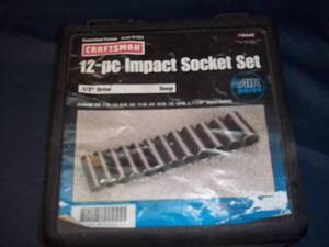 lot 152 image: Craftsman 12pc 12 deep well impac...