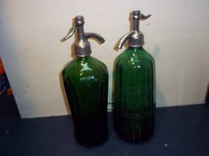 lot 163 image: Lot Antique Glass SeltzerSoda Bott...