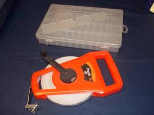 lot 178 image: Plumb 100 Reel tape measure and a ...