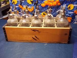 lot 224 image: Lot of (10) Clear Antique Glass Sel...