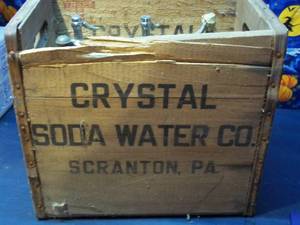 lot 229 image: Antique wooden Crystal Soda Water C...