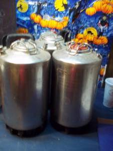 lot 231 image: Lot of (3) vintage carbonator cylin...