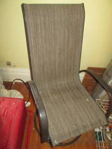 lot 132 image: Swivel patio chair...
