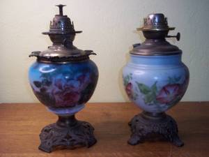 lot 363 image: Set of lamp bases with unique vinta...