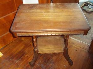 lot 373 image: Antique wood table...
