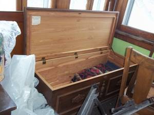 lot 382 image: Very nice ornate cedar chest...