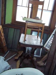 lot 384 image: Set of antique chairs and other ite...