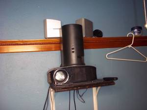 lot 399 image: Projector with speakers, Denon rece...
