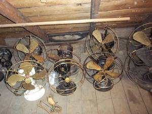 lot 401 image: Large collection of Antique fans an...