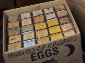 lot 404 image: Collectors dream Large box filled with antique player piano rolls